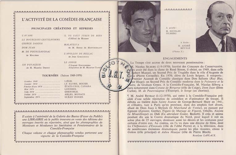 Les programmes de Théatre de l\